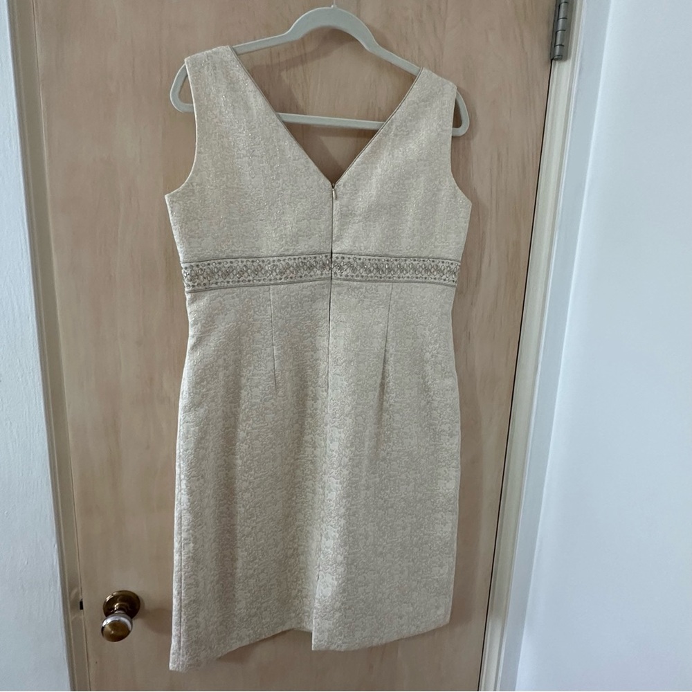 Tahari Mother of the Bride Cream Dress with Jacket - Picture 3 of 13